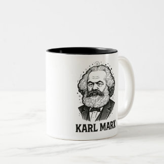 Taza Bicolor Diseño de Karl Marx Portrait