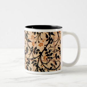 Taza Bicolor Diseño de la cortina del rastro del jazmín,