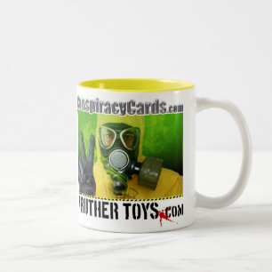 Taza Bicolor Diseño de la frontera de la franja - 2 echados a