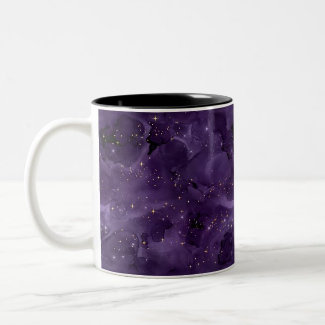 Taza Bicolor Diseño de la serie Purple Galaxy 8 (Izquierda)
