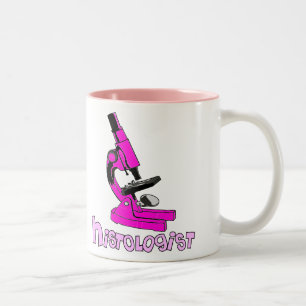 Taza Bicolor Diseño de microscopio para histólogos