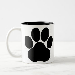 Taza Bicolor diseño de patas de panda