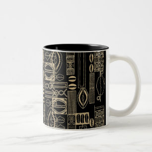 Taza Bicolor Diseño de patrones africanos