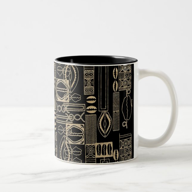 Taza Bicolor Diseño de patrones africanos (Derecha)