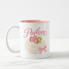 Taza Bicolor Diseño de postre pastel coqueto Pavlova