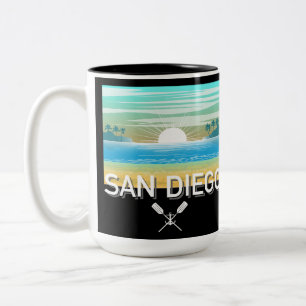 Taza Bicolor Diseño de San Diego - Mug de dos tonos