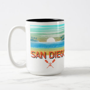 Taza Bicolor Diseño de San Diego - Mug de dos tonos