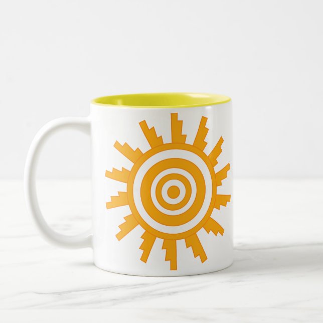 Taza Bicolor Diseño de Sol  (Izquierda)