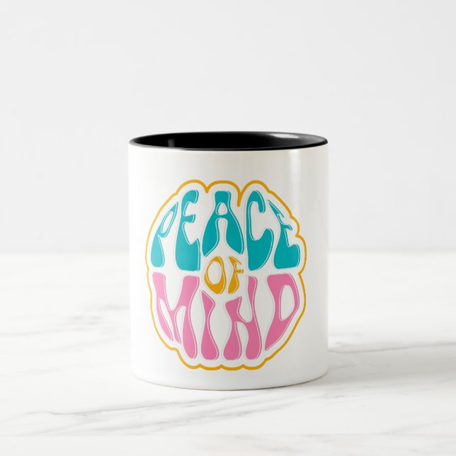 Taza Bicolor diseño de tranquilidad mental (Centro)
