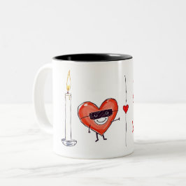 Taza Bicolor Diseño de vibraciones Bodas humorísticas