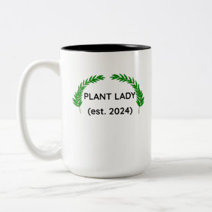 Taza Bicolor Diseño de vida de planta señora planta padre