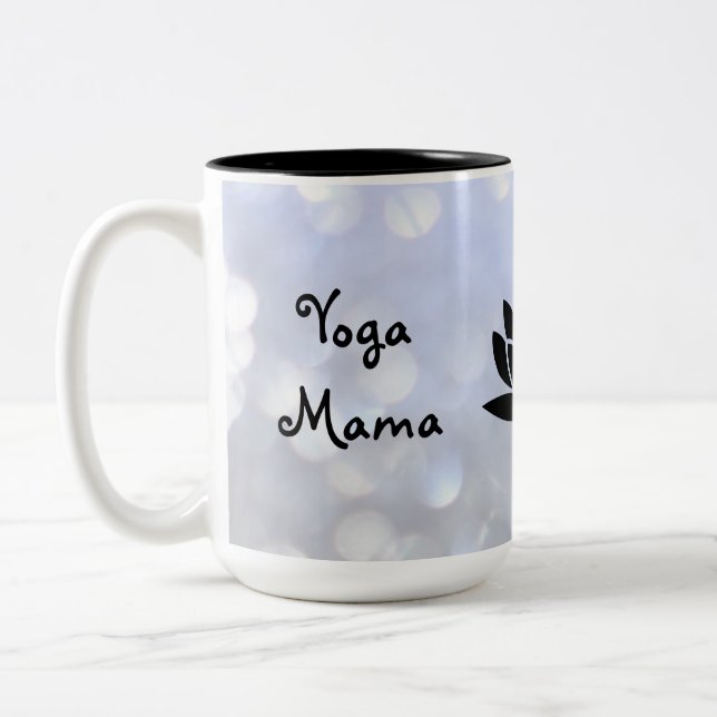 Taza Bicolor Diseño de Yoga Mama Namaste (Izquierda)