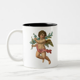 Taza Bicolor Diseño del ángel del bebé de la querube del