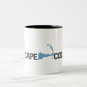 Taza Bicolor Diseño del "mapa" de Cape Cod