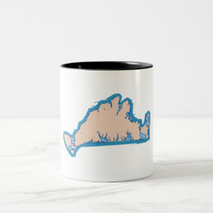 Taza Bicolor Diseño del "mapa" del Martha's Vineyard