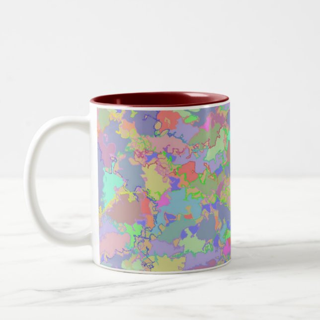 Taza Bicolor Diseño del rompecabezas (Izquierda)