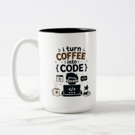 Taza Bicolor Diseño Divertido de Programador
