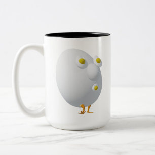 Taza Bicolor Diseño divertido del personaje de huevo RG y RA