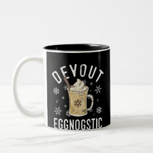 Taza Bicolor Diseño divertido devoto de la yema de Eggnostic