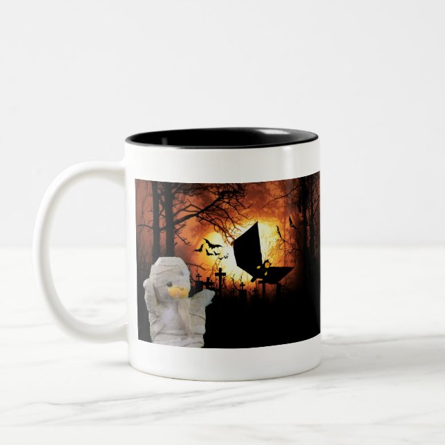 Taza Bicolor Diseño divertido para Halloween (Izquierda)