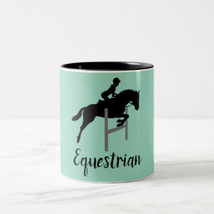 Taza Bicolor Diseño ecuestre
