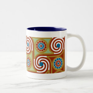 Taza Bicolor Diseño egipcio nº 4 en Emporio Moffa