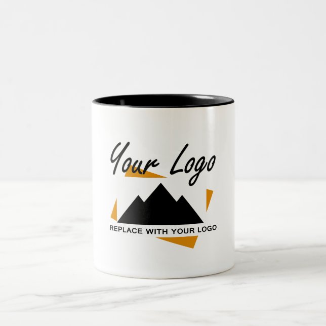 Taza Bicolor Diseño empresarial personalizado Añadir el logotip (Centro)