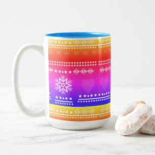 Taza Bicolor diseño escandinavo, estilo campestre