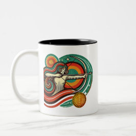 Taza Bicolor Diseño femenino Sagittarius Zodiac Coffee Mug