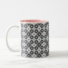 Taza Bicolor Diseño gris y blanco