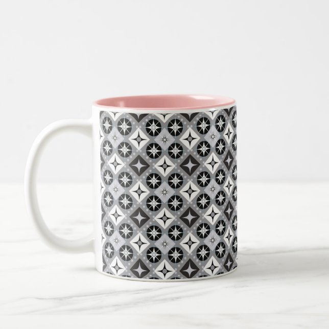 Taza Bicolor Diseño gris y blanco (Izquierda)