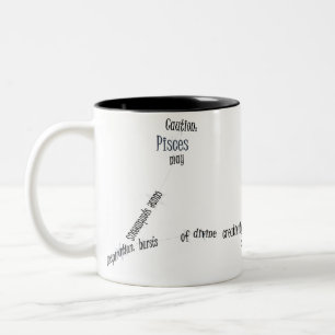 Taza Bicolor Diseño inspirador y divertido de Pisces para uso y