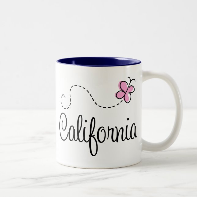 Taza Bicolor Diseño lindo de California (Derecha)