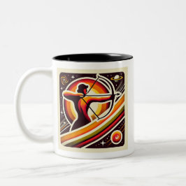 Taza Bicolor Diseño masculino del café Sagittarius Zodiac Mug