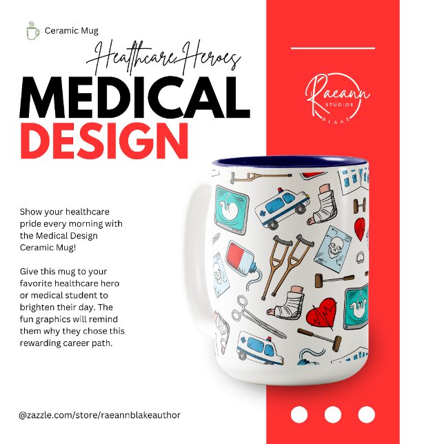 Taza Bicolor Diseño médico Mug cerámico (Subido por el creador)