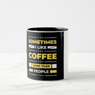 Taza Bicolor Diseño moderno de camisetas para tipografía de caf