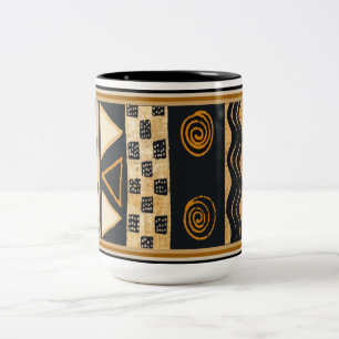 Taza Bicolor Diseño nativo americano del suroeste tribal