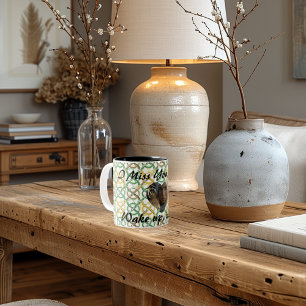 Taza Bicolor Diseño personalizado de nudos celtas con texto e i