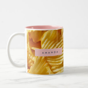 Taza Bicolor Diseño Personalizado de Papas Fritas Crujientes