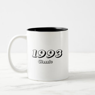Taza Bicolor Diseño Retro Clásico Vintage 1993