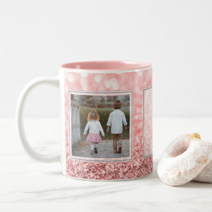 Taza Bicolor Diseño rosado de las imágenes w/Text del purpuri