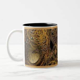 Taza Bicolor Diseño Steampunk