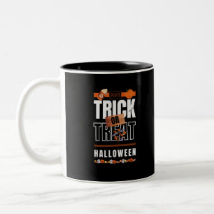 Taza Bicolor Diseño Trick o Treat-Halloween 2023