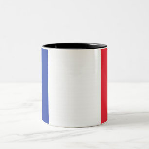 Taza Bicolor Diseño Tricolor Francés Azul Blanco Rojo