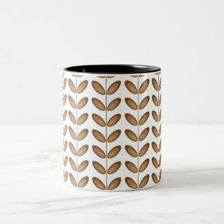 Taza Bicolor Diseños de hoja vectorial