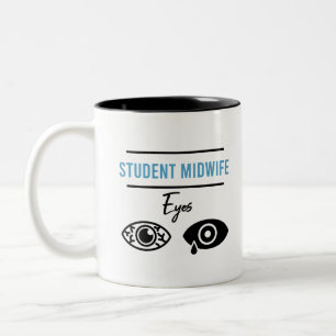Taza Bicolor Disfraz de estudiante de partera Regalo divertido 