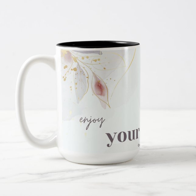 Taza Bicolor disfruta de tu café (Izquierda)