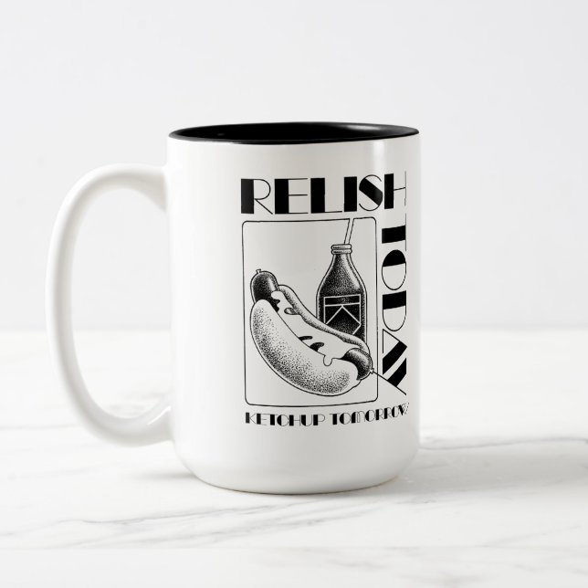 Taza Bicolor Disfruta Hoy (Izquierda)