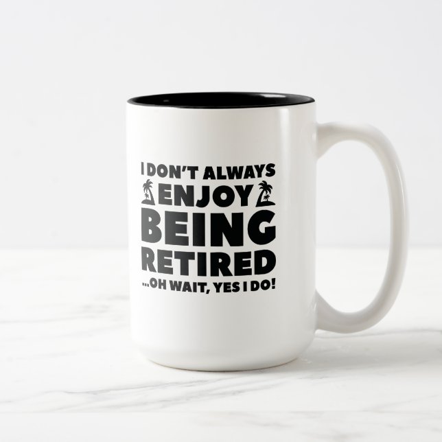 Taza Bicolor Disfrutar al retiro (Derecha)