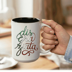 Taza Bicolor Disgraziata 3D Script Italiano